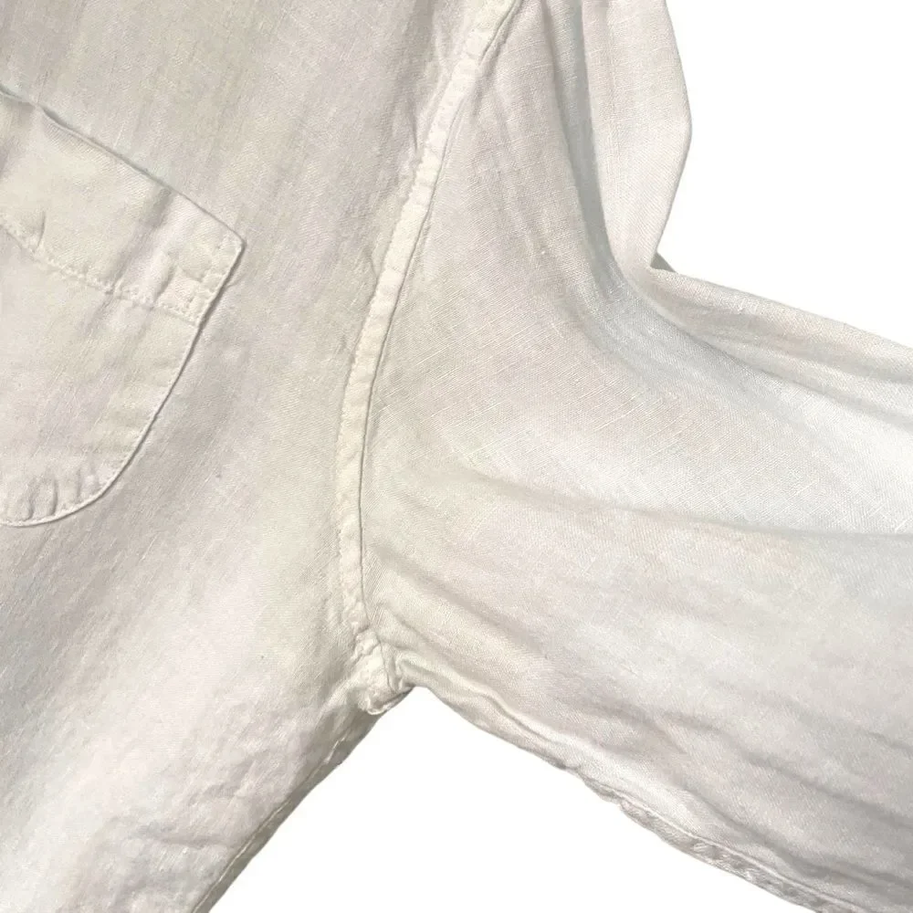 J. Crew Slim Baird McNutt Irish linen Shirt in White Size XL